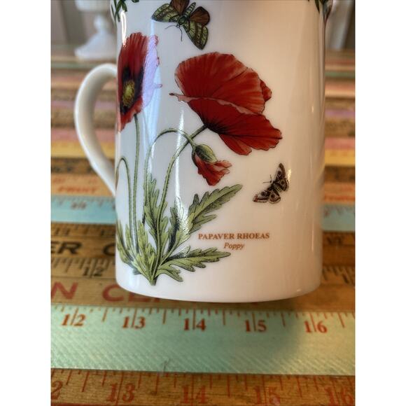 Portmeirion Papaver Rhoeas Red Poppy Coffee Mug Fine The Botanic Garden Floral - Picture 4 of 12